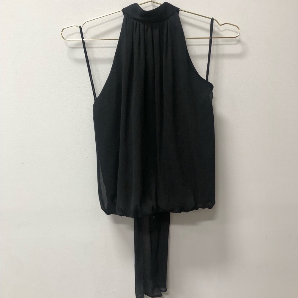 Alice + Olivia high neck black top